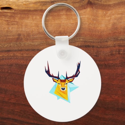 Oh Deer Minimal Rustic Style Keychain (Voorkant)