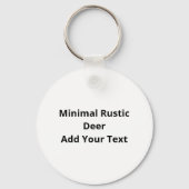 Oh Deer Minimal Rustic Style Keychain (Achterkant)