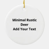 Oh Deer Minimal Rustic Style Ornament (Achterkant)