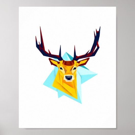 Oh Deer Minimal Rustic Style  Poster (Voorkant)
