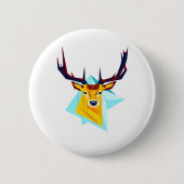 Oh Deer Minimal Rustic Style  Ronde Button 5,7 Cm (Voorkant)