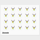 Oh Deer Minimal Rustic Style  Ronde Sticker (Vel)