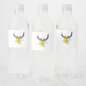 Oh Deer Minimal Rustic Style Waterfles Etiket (Flessen)