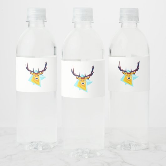 Oh Deer Minimal Rustic Style Waterfles Etiket (Flessen)