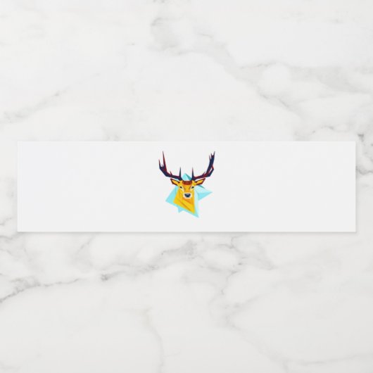Oh Deer Minimal Rustic Style Waterfles Etiket (Enkel label)