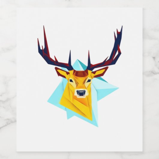 Oh Deer Minimal Rustic Style  Wijn Etiket (Enkel label)