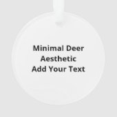 Oh Deer Minimal Style Acrylic Ornament (achterkant)