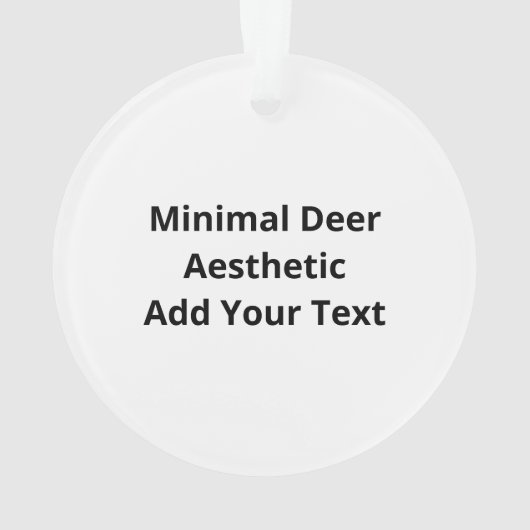 Oh Deer Minimal Style Acrylic Ornament (achterkant)