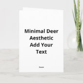 Oh Deer Minimal Style Folded Greeting Card Kaart (Achterkant)