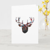 Oh Deer Minimal Style Folded Greeting Card Kaart (Gele Bloem)