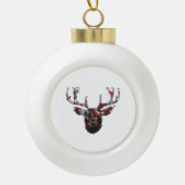 Oh Deer Minimal Style  Keramische Bal Ornament (Voorkant)