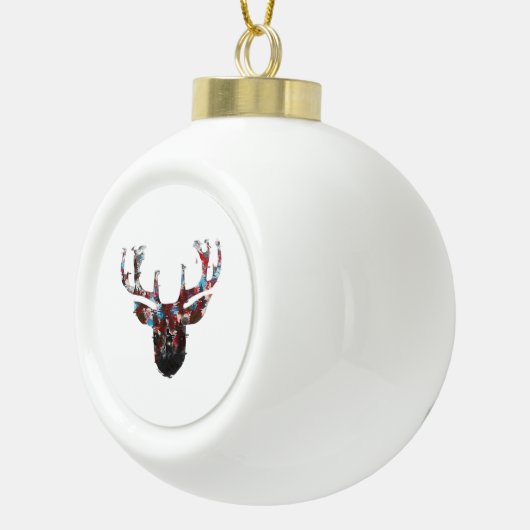 Oh Deer Minimal Style  Keramische Bal Ornament (Rechts)