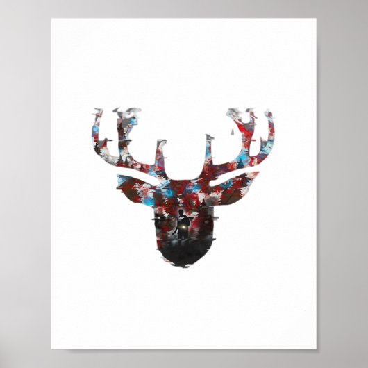 Oh Deer Minimal Style  Poster (Voorkant)
