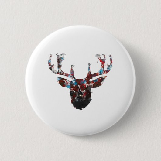 Oh Deer Minimal Style  Ronde Button 5,7 Cm (Voorkant)