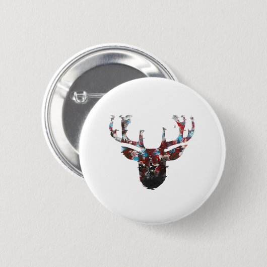 Oh Deer Minimal Style  Ronde Button 5,7 Cm (Voorkant /achterkant)