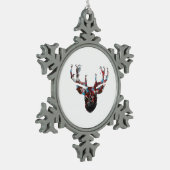 Oh Deer Minimal Style  Tin Sneeuwvlok Ornament (Links)