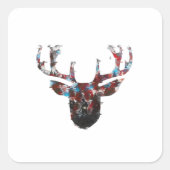 Oh Deer Minimal Style  Vierkante Sticker (Voorkant)