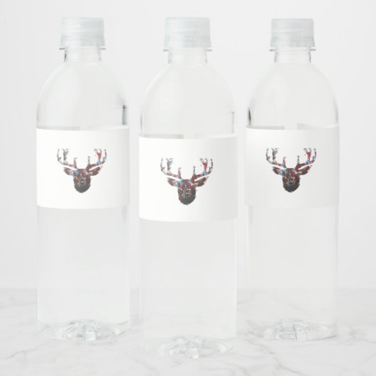 Oh Deer Minimal Style  Waterfles Etiket (Flessen)