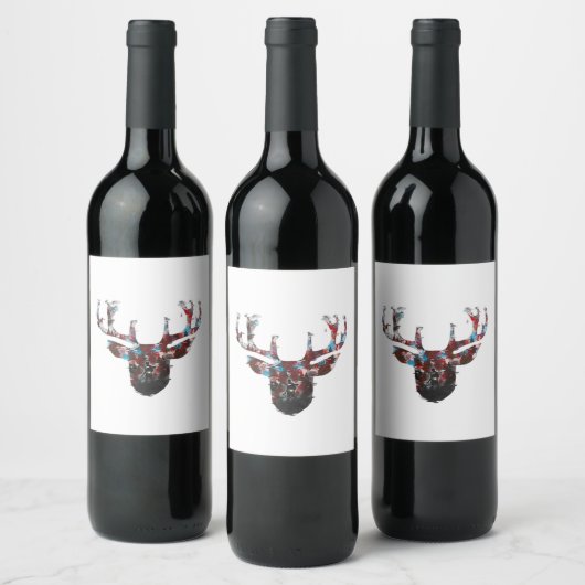 Oh Deer Minimal Style  Wijn Etiket (Flessen)