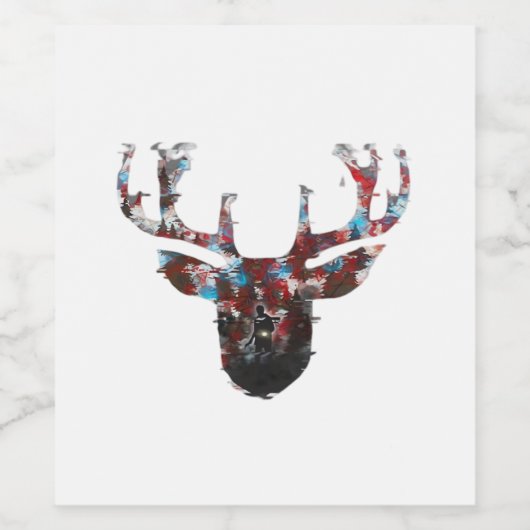 Oh Deer Minimal Style  Wijn Etiket (Enkel label)