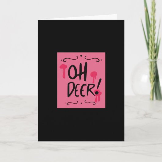 Oh Deer Minimale Esthetiek Kaart (Voorkant)