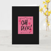 Oh Deer Minimale Esthetiek Kaart (Gele Bloem)
