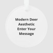 Oh Deer Modern Aesthetic Acrylic Ornament (achterkant)