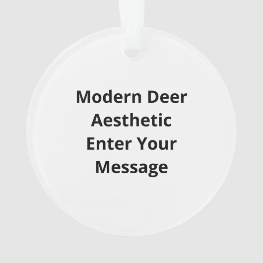 Oh Deer Modern Aesthetic Acrylic Ornament (achterkant)