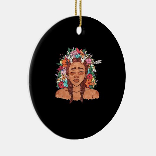 Oh Deer Modern Aesthetic Keramisch Ornament (Rechts)