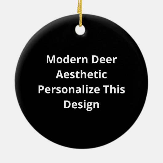Oh Deer Modern Aesthetic Keramisch Ornament (Achterkant)