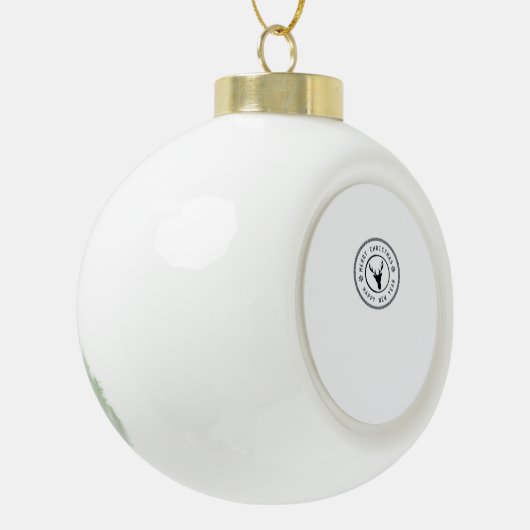 Oh Deer Modern Aesthetic  Keramische Bal Ornament (Links)