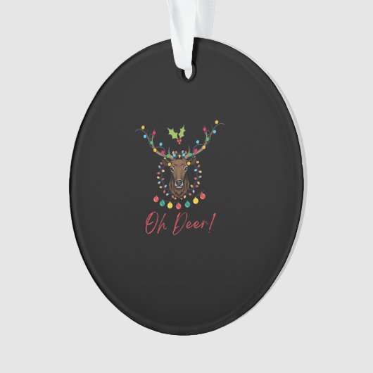 Oh Deer Modern Aesthetic Ornament (voorkant)