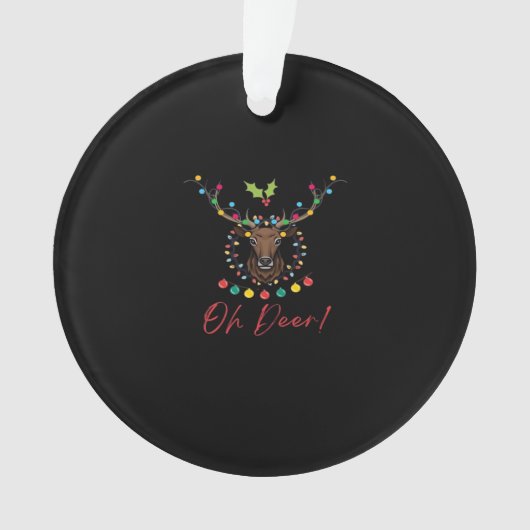 Oh Deer Modern Aesthetic Ornament (voorkant)