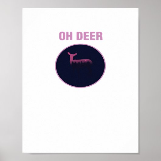 Oh Deer Modern Aesthetic Poster (Voorkant)