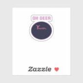 Oh Deer Modern Aesthetic  Sticker (Vel)