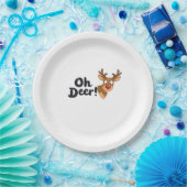 Oh Deer Modern Aesthetic Style  Papieren Bordje (Feest)