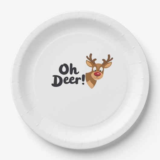 Oh Deer Modern Aesthetic Style  Papieren Bordje (Voorkant)