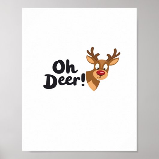 Oh Deer Modern Aesthetic Style Poster (Voorkant)