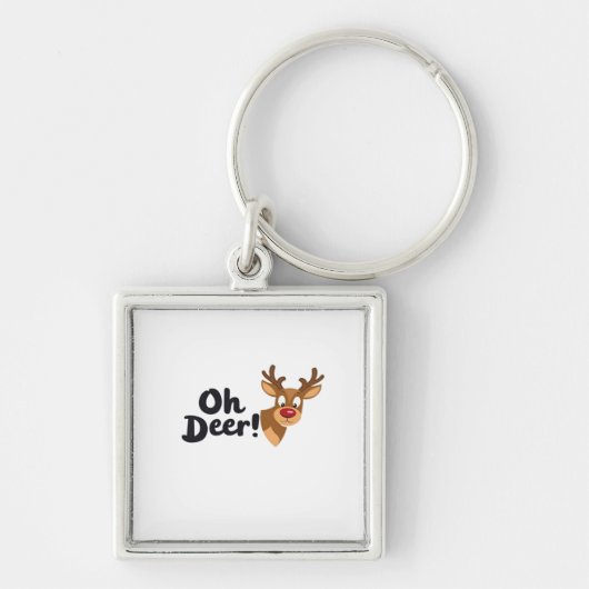 Oh Deer Modern Aesthetic Style  Sleutelhanger (Voorkant)