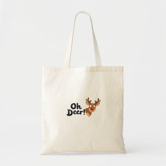 Oh Deer Modern Aesthetic Style Tote Bag (Voorkant)