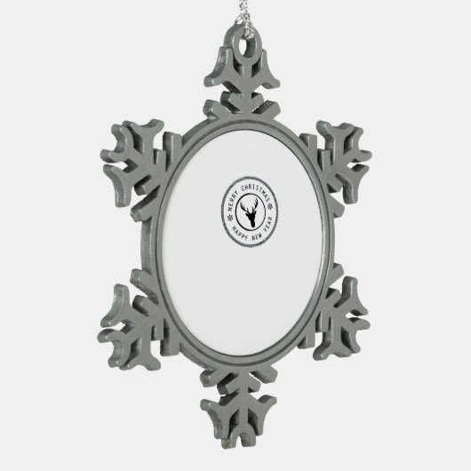 Oh Deer Modern Aesthetic  Tin Sneeuwvlok Ornament (Links)