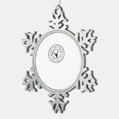 Oh Deer Modern Aesthetic Tin Sneeuwvlok Ornament (Rechts)