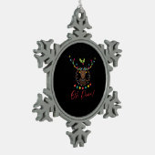 Oh Deer Modern Aesthetic  Tin Sneeuwvlok Ornament (Links)