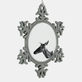 Oh Deer Modern Aesthetic Vibe  Tin Sneeuwvlok Ornament (Links)