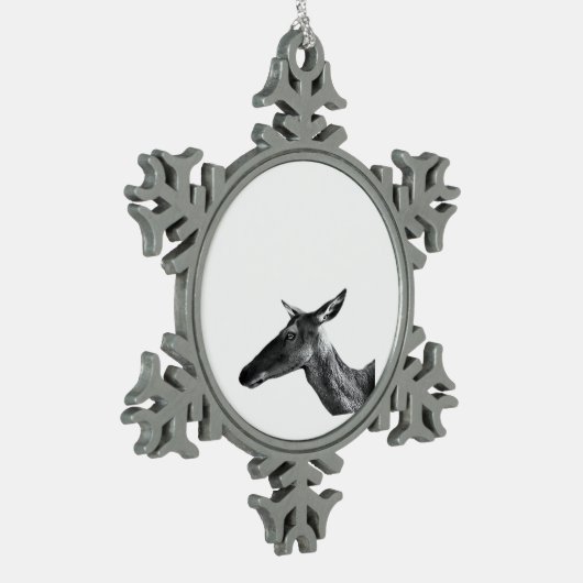 Oh Deer Modern Aesthetic Vibe  Tin Sneeuwvlok Ornament (Links)