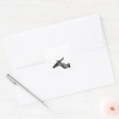 Oh Deer Modern Aesthetic Vibe  Vierkante Sticker (Envelop)