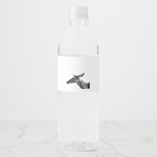 Oh Deer Modern Aesthetic Vibe Waterfles Etiket (Voorkant)