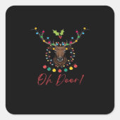 Oh Deer Modern Aesthetic  Vierkante Sticker (Voorkant)