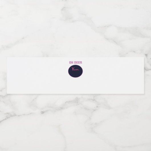 Oh Deer Modern Aesthetic  Waterfles Etiket (Enkel label)