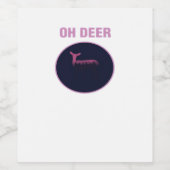Oh Deer Modern Aesthetic  Wijn Etiket (Enkel label)